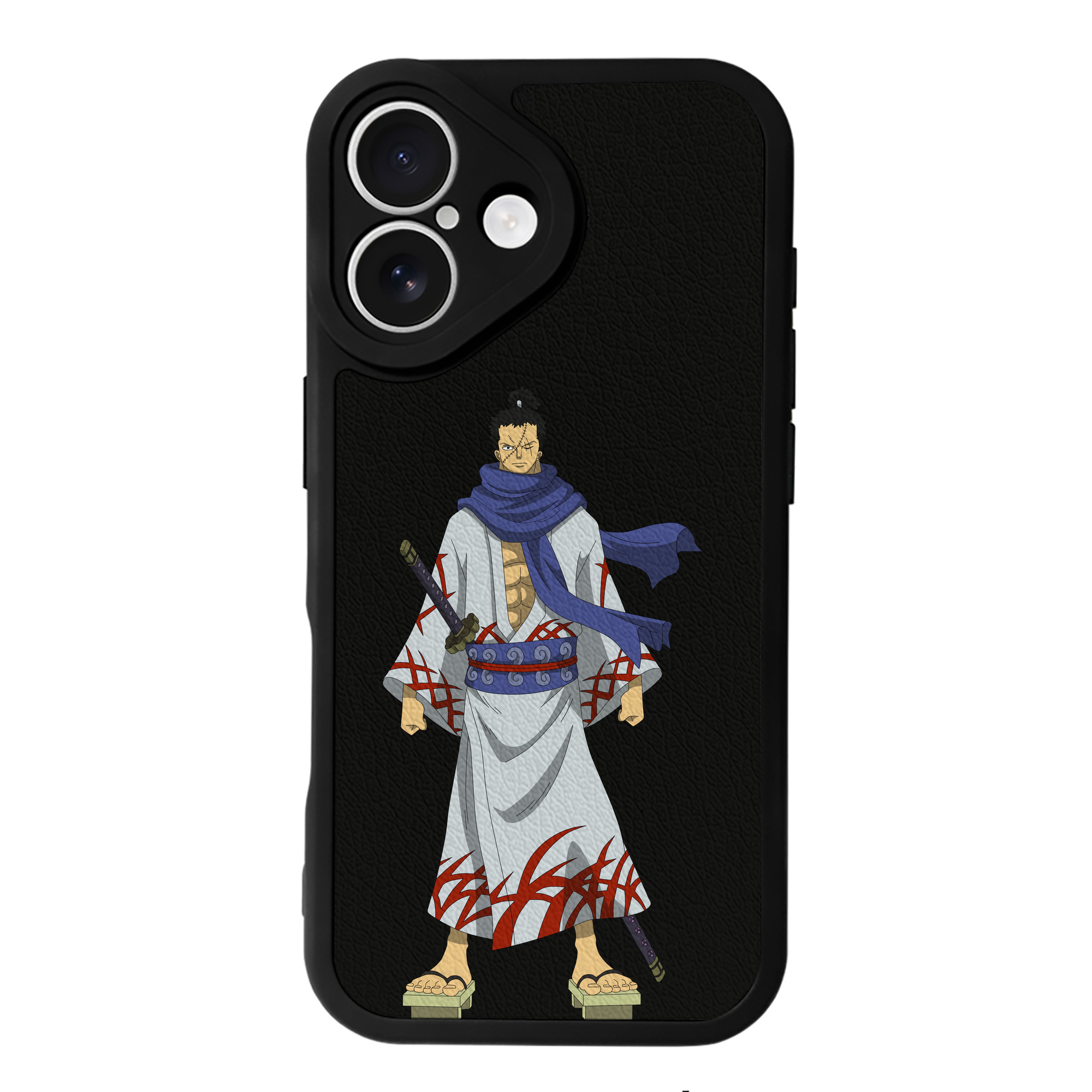 （画像用） ワンピース ロロノア・ゾロ ONE PIECE Roronoa Zoro 【iPhone 16シリーズ対応】シリコンスマホケース（レザー調） 材質：シリコン